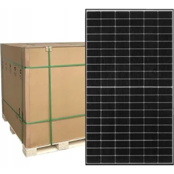 solární panel Paleta 36 ks. Fotovoltaický modul Sharp 575W, N-typ, half-cut, bifaciální, dvojité sklo, stříbrný rám 30mm, konektor C1, kabel 400mm