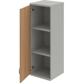Policová skříň S 3 40 01 L H – Skříň policová dvéřová 115,2 × 40 cm - Višeň , Šedá , UCO – černá