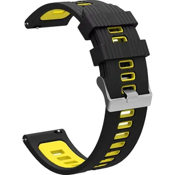 Řemínek na hodinky Silikonový řemínek Ricardo 20mm (pro Garmin Venu, Venu Sq, Venu Sq 2, Venu 2 plus aj.), černý V4, Quick Release