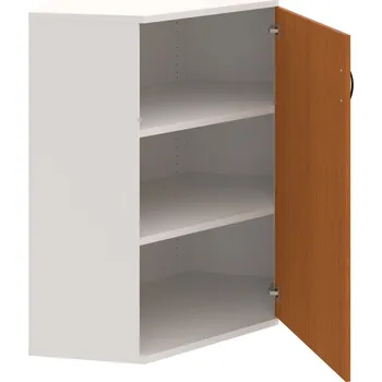 Policová skříň SRV 3 01 P – Skříň vnitřní roh pravá 115,2 cm - Třešeň , Bílá , UCO – černá