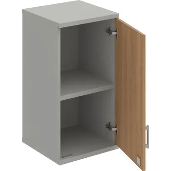 Policová skříň SZ 2 40 01 P H – Skříň policová dvéřová 76,8 × 40 cm - Višeň , Šedá , USH – hranatá