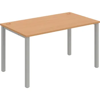 Psací stůl US 1400 – Stůl pracovní rovný 140 cm - Buk , Šedý kov