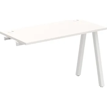 Psací stůl UE A 1200 R – Stůl pracovní délky 120 cm, hl. 60 cm, k řetězení - Bílá , Bílý kov