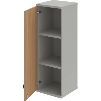 Policová skříň SZ 3 40 01 L H – Skříň policová dvéřová 115,2 × 40 cm - Višeň , Šedá , UCO – černá