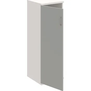 Policová skříň S 3 40 01 L – Skříň policová dvéřová 115,2 × 40 cm - Šedá , Bílá , USN – Hobis