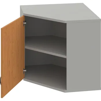 Policová skříň SRV 2 01 L H – Skříň vnitřní roh levá 76,8 cm - Olše , Šedá , UCO – černá