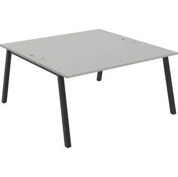 Psací stůl USD A 1600 – Stůl pracovní 160 × 160 cm - Šedá , Černý kov