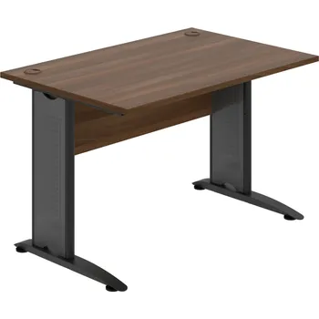 Psací stůl CS 1200 – Stůl pracovní rovný 120 cm - Ořech , Ořech , Černý kov