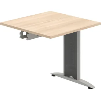 Psací stůl FJ 800 R – Stůl jednací řetězící rovný 80 cm - Akát , Šedý kov