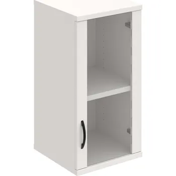 Policová skříň S 2 40 02 P H – Skříň policová dvéřová 76,8 × 40 cm - Bílá , Bílá , UCO – černá