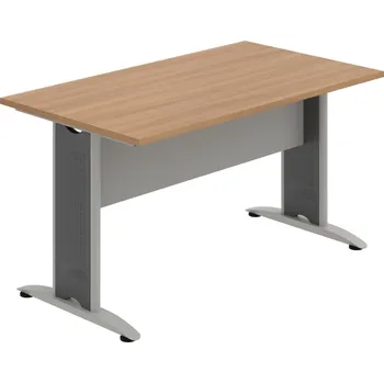 Jednací stůl CJ 1400 – Stůl jednací rovný 140 cm - Višeň , Šedá , Šedý kov