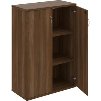 Policová skříň SZ 3 80 01 – Skříň policová dvéřová 115,2 × 80 cm - Ořech , Ořech , USN – Hobis