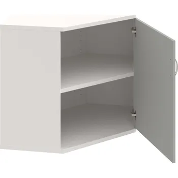 Policová skříň SRV 2 01 P – Skříň vnitřní roh pravá 76,8 cm - Šedá , Bílá , USN – Hobis