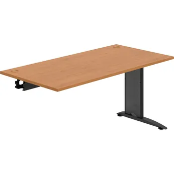 Psací stůl FS 1600 R – Stůl pracovní řetězící rovný 160 cm - Olše , Černý kov