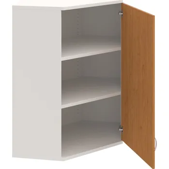 Policová skříň SRV 3 01 P H – Skříň vnitřní roh pravá 115,2 cm - Olše , Bílá , USN – Hobis