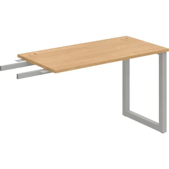 Psací stůl UE O 1200 RU – Stůl pracovní délky 120 cm, hl. 60 cm, k řetězení - Dub , Šedý kov