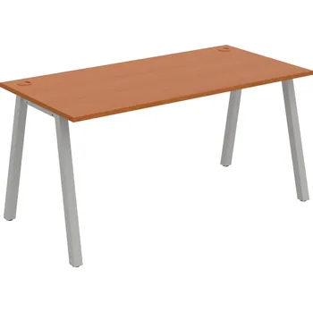 Psací stůl US A 1600 – Stůl pracovní délky 160 cm - Třešeň , Šedý kov