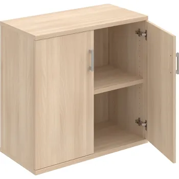 Policová skříň S 2 80 01 – Skříň policová dvéřová 76,8 × 80 cm - Akát , Akát , USH – hranatá