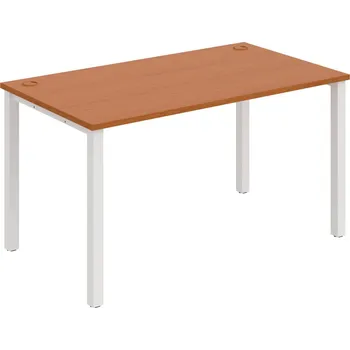 Psací stůl US 1400 – Stůl pracovní rovný 140 cm - Třešeň , Bílý kov