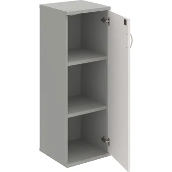 Policová skříň SZ 3 40 01 P – Skříň policová dvéřová 115,2 × 40 cm - Bílá , Šedá , USN – Hobis