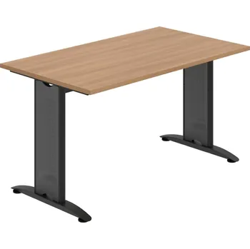 Jednací stůl FJ 1400 – Stůl jednací rovný 140 cm - Višeň , Černý kov