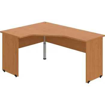 Psací stůl GEV 60 P – Stůl ergo pravý 160 × 120 cm - Olše , Olše , Šedý kov