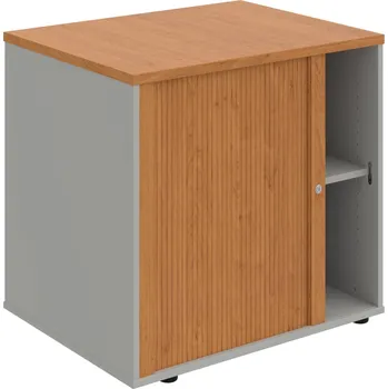 SPRZ 80 60 L P – Skříňka ke stolu, roletová, levá, š. 80 cm, léta podél - Olše , Šedá , Olše