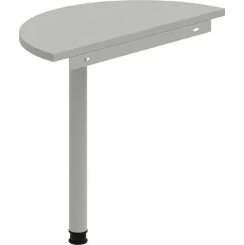 Psací stůl GP 80 – Stůl zakončovací oblouk 80 cm - Šedá , Šedý kov