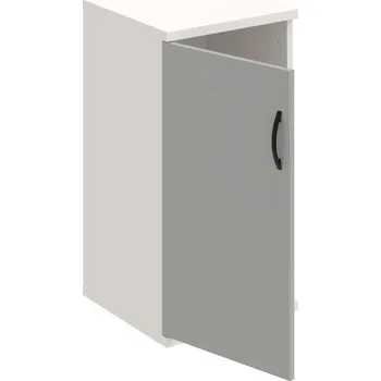 Policová skříň S 2 40 01 L – Skříň policová dvéřová 76,8 × 40 cm - Šedá , Bílá , UCO – černá