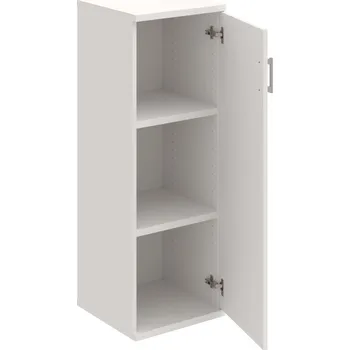 Policová skříň S 3 40 01 P – Skříň policová dvéřová 115,2 × 40 cm - Bílá , Bílá , USH – hranatá