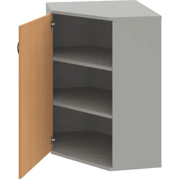 Policová skříň SRV 3 01 L – Skříň vnitřní roh levá 115,2 cm - Buk , Šedá , UCO – černá