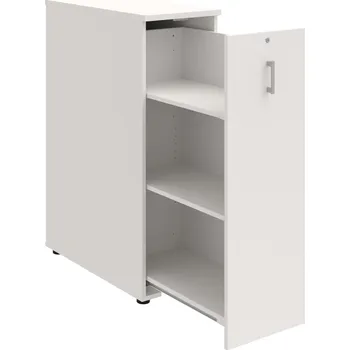 SPVZ 3 P – Skříňka ke stolu, šanonová, výsuvná, pravá - Bílá , Bílá , USH – hranatá