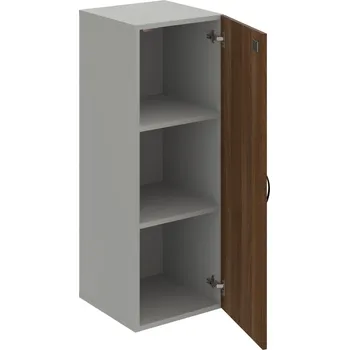 Policová skříň DZ 3 40 01 – Skříň policová dvéřová 111 × 40 cm - Ořech , Šedá , UCO – černá