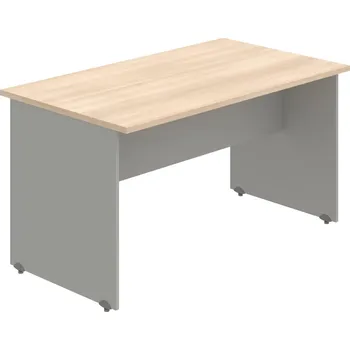 Psací stůl GJ 1400 – Stůl jednací rovný 140 cm - Akát , Šedá