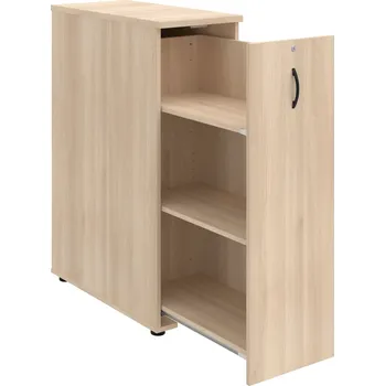 SPVZ 3 P – Skříňka ke stolu, šanonová, výsuvná, pravá - Akát , Akát , UCO – černá