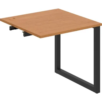 Psací stůl US O 800 R – Stůl pracovní délky 80 cm, k řetězení - Olše , Černý kov