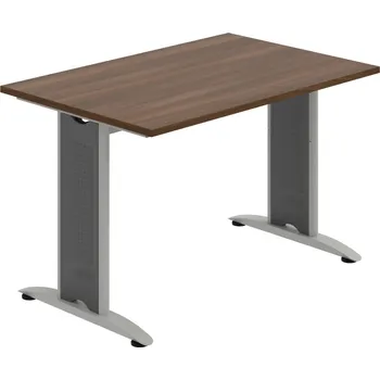 Jednací stůl FJ 1200 – Stůl jednací rovný 120 cm - Ořech , Šedý kov