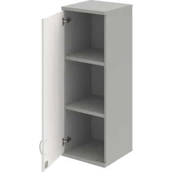 Policová skříň SZ 3 40 01 L H – Skříň policová dvéřová 115,2 × 40 cm - Bílá , Šedá , USN – Hobis