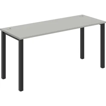 Psací stůl UE 1600 – Stůl pracovní délky 160 cm, hl. 60 cm - Šedá , Černý kov