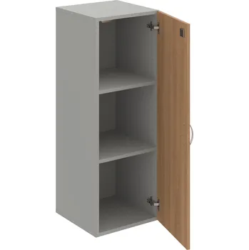 Policová skříň DZ 3 40 01 – Skříň policová dvéřová 111 × 40 cm - Višeň , Šedá , USN – Hobis