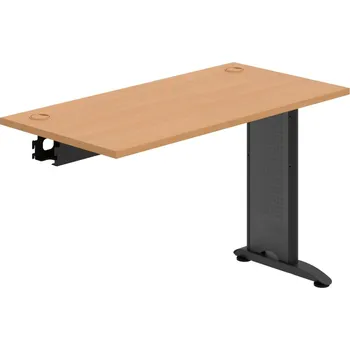 Psací stůl FE 1200 R – Stůl pracovní řetězící rovný 120 cm, hl. 60 cm - Buk , Černý kov