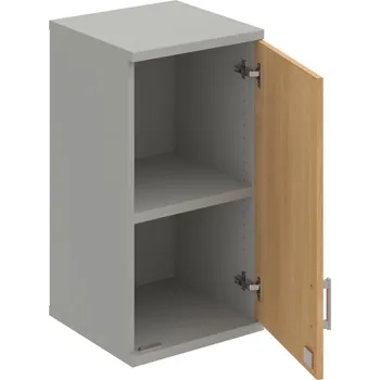 Policová skříň SZ 2 40 01 P H – Skříň policová dvéřová 76,8 × 40 cm - Dub , Šedá , USH – hranatá