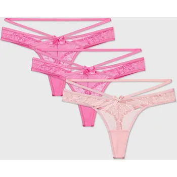 Kalhotky 3PACK Tanga Pheobe krajková
