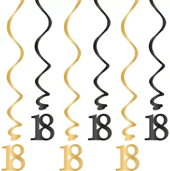 Závěsné narozeninové spirály 18. narozeniny