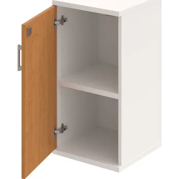 Policová skříň SZ 2 40 01 L – Skříň policová dvéřová 76,8 × 40 cm - Olše , Bílá , USH – hranatá