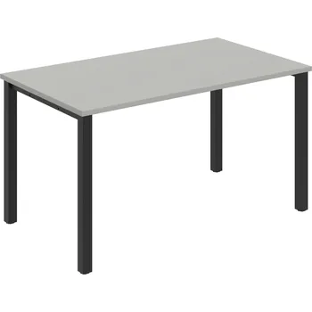 Psací stůl UJ 1400 – Stůl jednací rovný délky 140 cm - Šedá , Černý kov