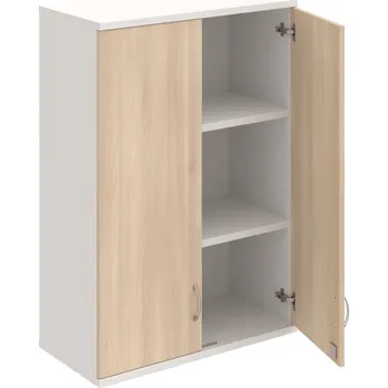 Policová skříň SZ 3 80 01 H – Skříň policová dvéřová 115,2 × 80 cm - Akát , Bílá , USN – Hobis