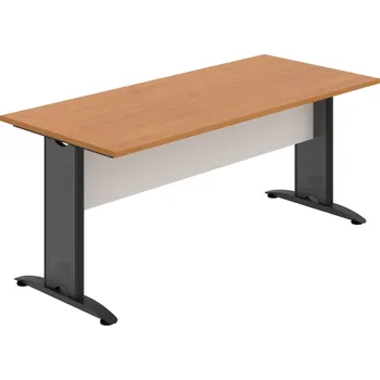 Jednací stůl CJ 1800 – Stůl jednací rovný 180 cm - Olše , Bílá , Černý kov