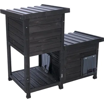 TIAKI dvoupatrový domek pro kočky půlnoc D 91,5 x Š 49 x V 82,5 cm