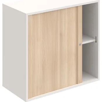 Policová skříň DZ 2 80 03 L – Skříň polic rolet levá 74 × 80 cm - Bílá , Akát